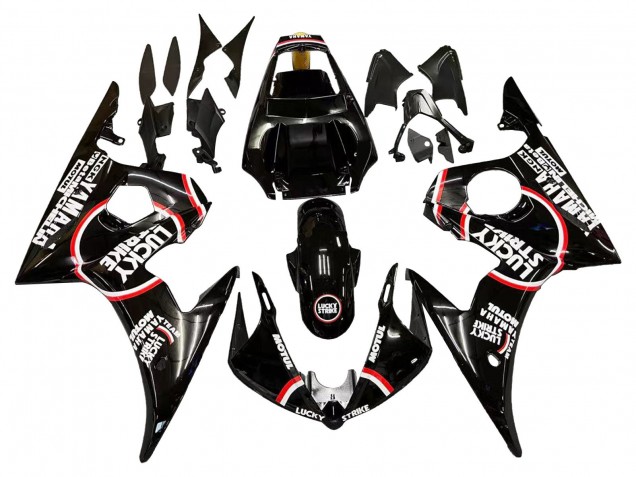 Carenados Moto Yamaha YZF R6S 2006-2009 - Negro Brillante Rojo Blanco Lucky Strike Motul Baratos