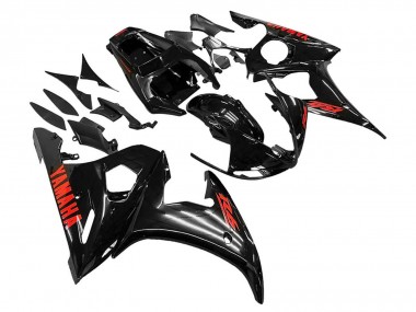 Carenados Moto Yamaha YZF R6S 2006-2009 - Negro Brillante Rojo Baratos