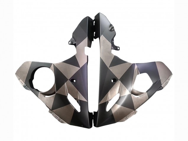 Carenados Moto Yamaha YZF R6S 2006-2009 - Gris Negro Mate Geométrico Baratos