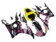 Carenados Moto Yamaha YZF R6 2003-2004 - Amarillo Rosa Negro Brillante Rossi Repsol 46 Baratos