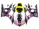 Carenados Moto Yamaha YZF R6 2003-2004 - Amarillo Rosa Negro Brillante Rossi Repsol 46 Baratos