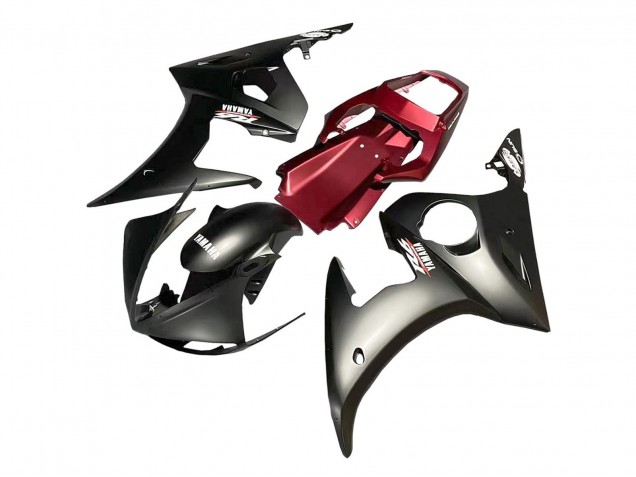 Carenado Moto Yamaha YZF R6S 2006-2009 - Rojo Negro Mate Baratos