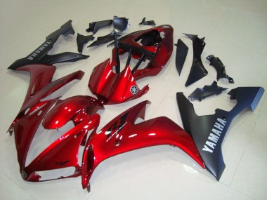 Carenado Moto Yamaha YZF R1 2004-2006 - Rojo Negro Mate Baratos