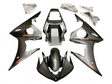 Carenados Moto Yamaha YZF R6S 2006-2009 - Negro Mate Rojo Calcomanías Baratos