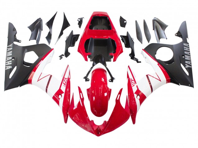 Carenados Moto Yamaha YZF R6S 2006-2009 - Rojo Blanco Negro Mate Baratos