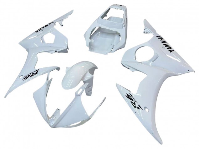 Carenados Moto Yamaha YZF R6S 2006-2009 - Blanco Negro Calcomanías Baratos