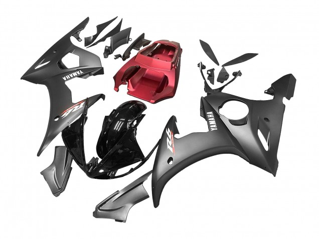 Carenados Moto Yamaha YZF R6S 2006-2009 - Negro Rojo Baratos