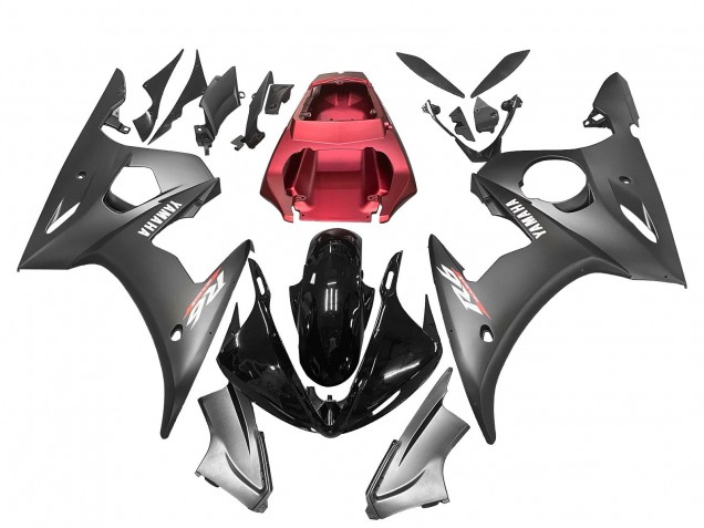 Carenados Moto Yamaha YZF R6S 2006-2009 - Negro Rojo Baratos