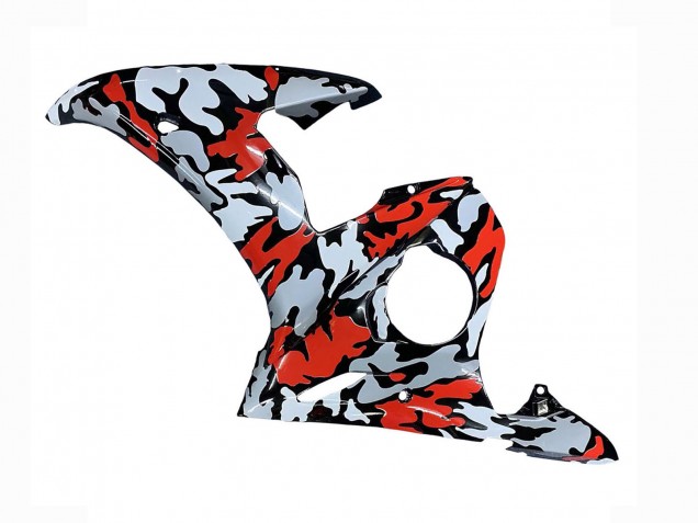 Carenados Moto Yamaha YZF R6 2003-2004 - Negro Rojo Gris Camouflage Baratos