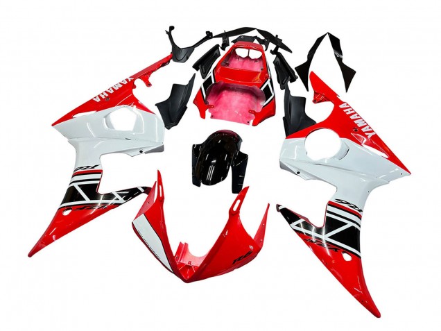 Carenados Moto Yamaha YZF R6S 2006-2009 - Rojo Blanco Negro Baratos
