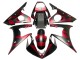 Carenados Moto Yamaha YZF 600 R6 2005 - Negro Mate Rojo Geométrico Baratos