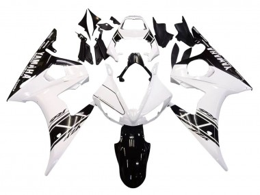Carenados Moto Yamaha YZF 600 R6 2005 - Blanco Negro Baratos