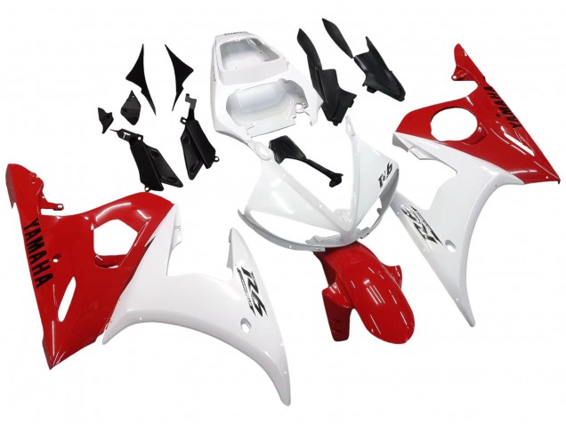 Carenados Moto Yamaha YZF 600 R6 2005 - Blanco Rojo Baratos