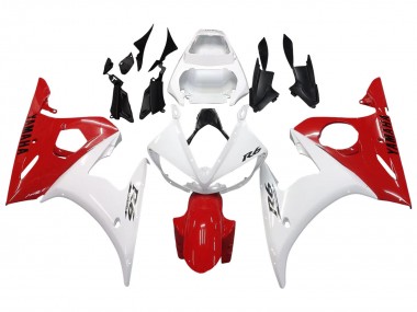 Carenados Moto Yamaha YZF 600 R6 2005 - Blanco Rojo Baratos