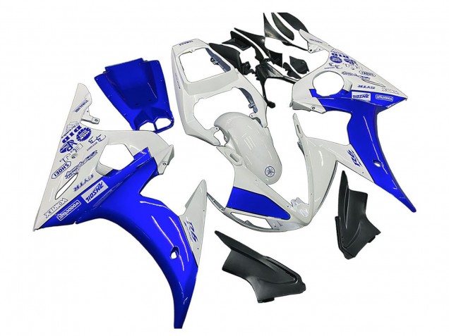 Carenados Moto Yamaha YZF 600 R6 2005 - Blanco Azul Yamalube Baratos