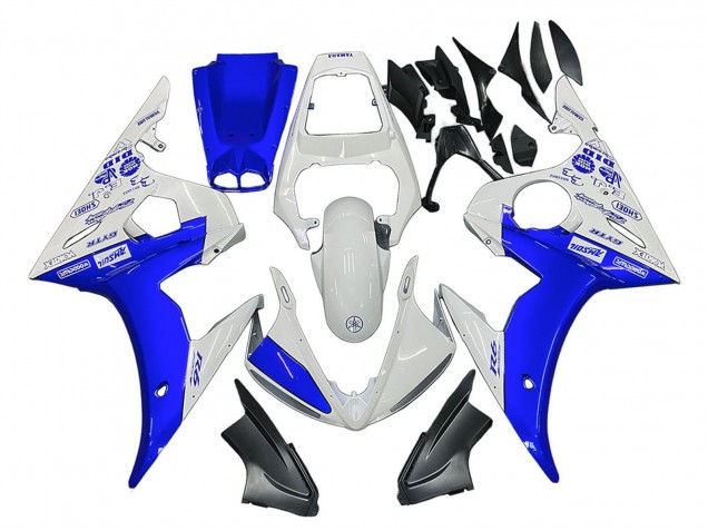 Carenados Moto Yamaha YZF 600 R6 2005 - Blanco Azul Yamalube Baratos
