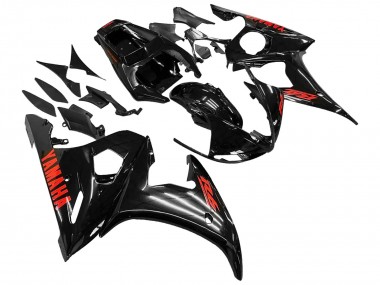 Carenados Moto Yamaha YZF 600 R6 2005 - Negro Rojo Baratos