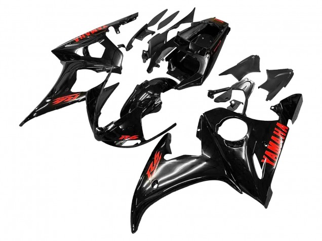 Carenados Moto Yamaha YZF 600 R6 2005 - Negro Rojo Baratos
