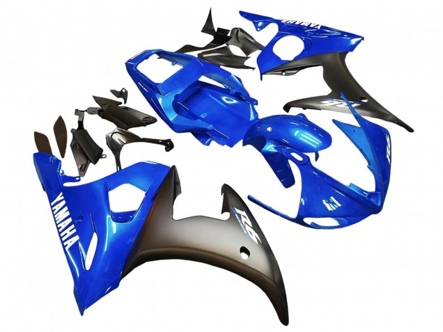 Carenados Moto Yamaha YZF 600 R6 2005 - Azul Negro Mate Baratos