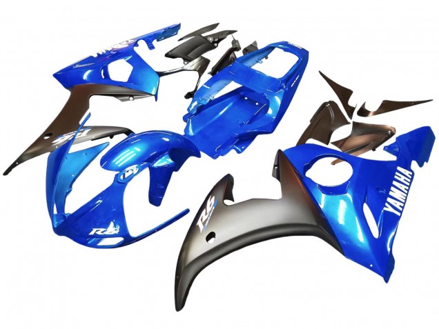 Carenados Moto Yamaha YZF 600 R6 2005 - Azul Negro Mate Baratos