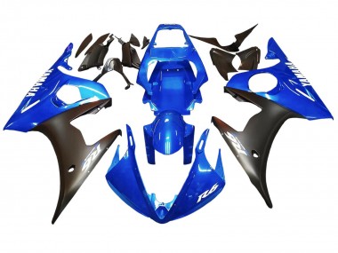 Carenados Moto Yamaha YZF 600 R6 2005 - Azul Negro Mate Baratos