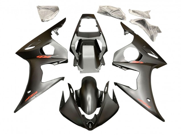Carenados Moto Yamaha YZF 600 R6 2005 - Negro Mate Rojo Baratos