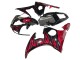 Carenados Moto Yamaha YZF 600 R6 2005 - Negro Rojo Llama Baratos