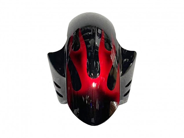 Carenados Moto Yamaha YZF 600 R6 2005 - Negro Rojo Llama Baratos