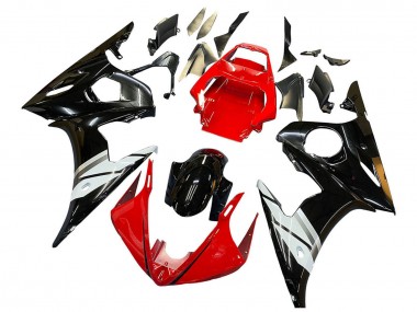 Carenados Moto Yamaha YZF 600 R6 2005 - Rojo Blanco Negro Brillante Baratos