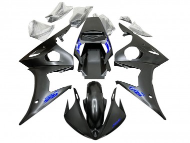 Carenados Moto Yamaha YZF 600 R6 2005 - Negro Azul Baratos