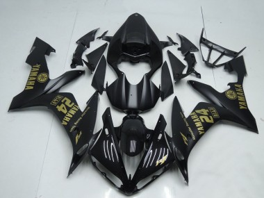 Carenados Moto Yamaha YZF R1 2004-2006 - Negro Mate Oro Baratos