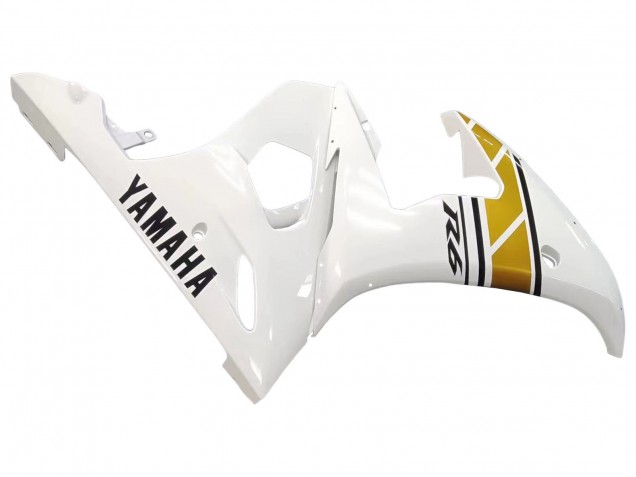 Carenados Moto Yamaha YZF 600 R6 2005 - Blanco Oro Negro Baratos