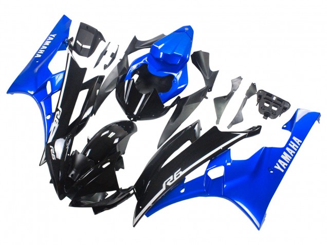 Carenados Moto Yamaha YZF 600 R6 2006-2007 - Azul Negro Brillante Baratos