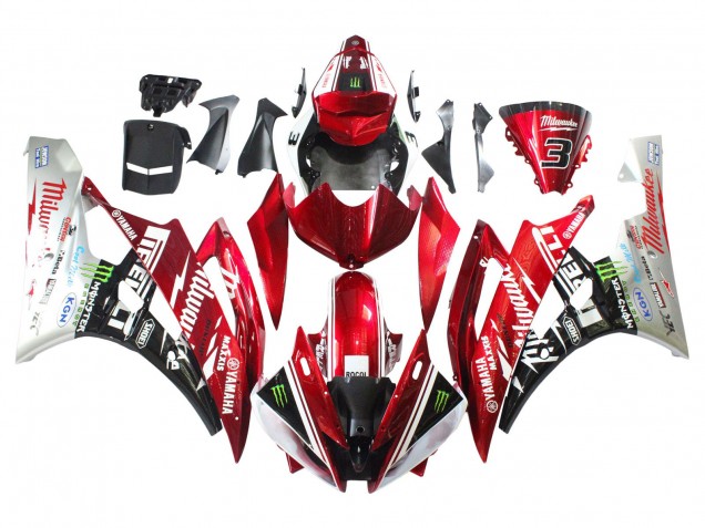 Carenados Moto Yamaha YZF 600 R6 2006-2007 - Blanco Rojo Negro Verde Monstruo Milwaukee Baratos
