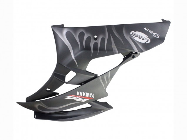 Carenados Moto Yamaha YZF 600 R6 2006-2007 - Negro Mate Plata Llama Baratos