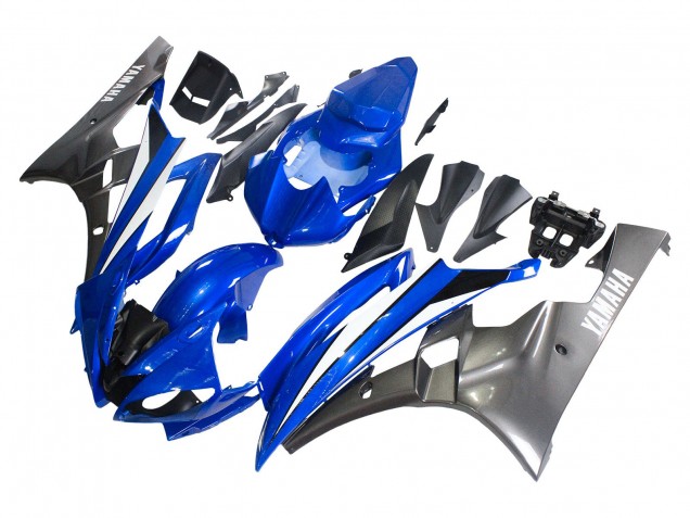 Carenados Moto Yamaha YZF 600 R6 2006-2007 - Azul Blanco Negro Brillante Baratos