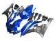 Carenados Moto Yamaha YZF 600 R6 2006-2007 - Azul Blanco Negro Brillante Baratos