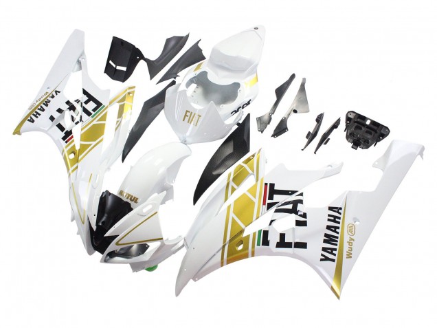 Carenados Moto Yamaha YZF 600 R6 2006-2007 - Blanco Oro Negro Fiat Baratos