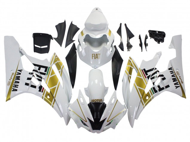 Carenados Moto Yamaha YZF 600 R6 2006-2007 - Blanco Oro Negro Fiat Baratos