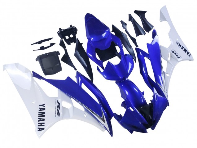 Carenados Moto Yamaha YZF 600 R6 2006-2007 - Blanco Azul Negro Baratos