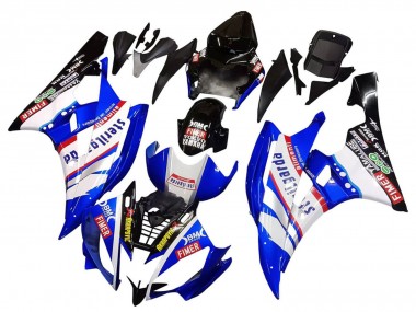 Carenados Moto Yamaha YZF 600 R6 2006-2007 - Blanco Azul Negro Fimer Volvo Yamalube Sterilgarda Baratos