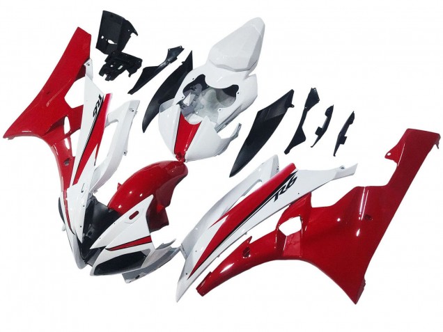 Carenados Moto Yamaha YZF 600 R6 2006-2007 - Blanco Rojo Baratos