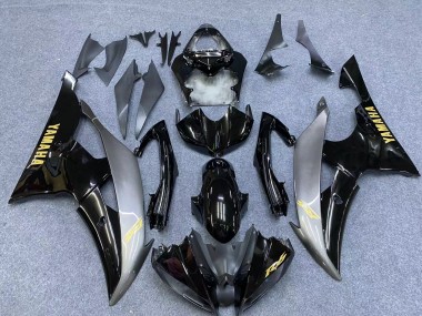 Carenados Moto Yamaha YZF 600 R6 2006-2007 - Plata Negro Brillante Oro Calcomanías Baratos