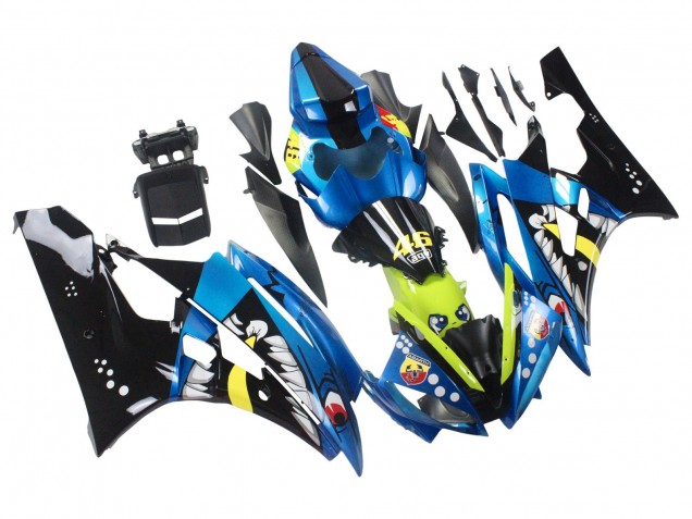 Carenados Moto Yamaha YZF 600 R6 2006-2007 - Azul Neon Verde Negro Tiburón Baratos