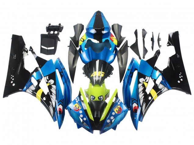 Carenados Moto Yamaha YZF 600 R6 2006-2007 - Azul Neon Verde Negro Tiburón Baratos