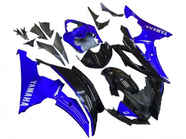 Carenados Moto Yamaha YZF 600 R6 2008-2016 - Azul Negro Brillante Baratos