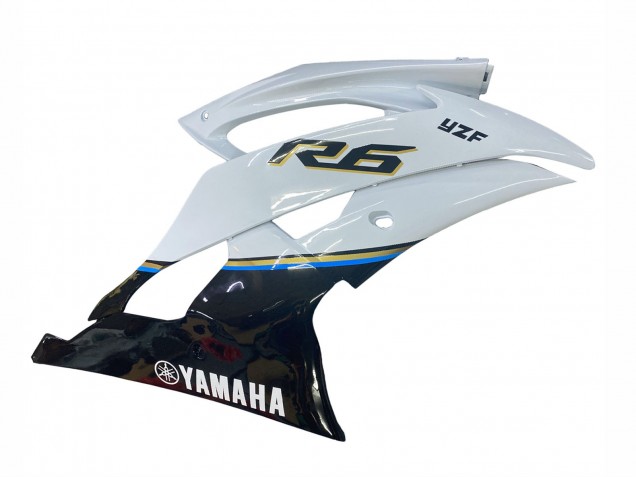 Carenado Moto Yamaha YZF 600 R6 2008-2016 - Blanco Azul Negro Brillante Baratos