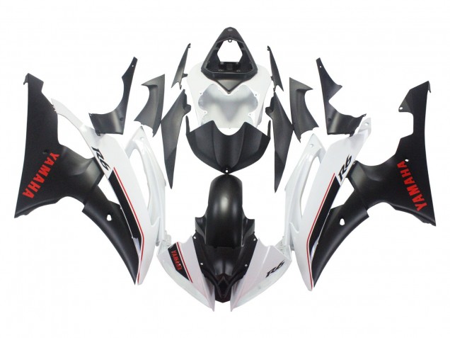 Carenados Moto Yamaha YZF 600 R6 2008-2016 - Blanco Negro Mate Rojo Calcomanías Baratos