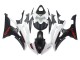 Carenados Moto Yamaha YZF 600 R6 2008-2016 - Blanco Negro Mate Rojo Calcomanías Baratos