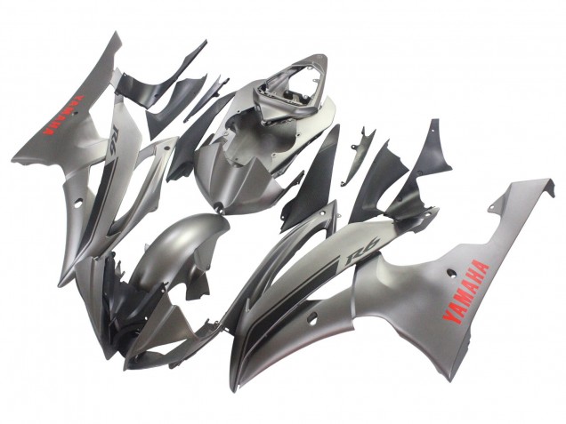 Carenados Moto Yamaha YZF 600 R6 2008-2016 - Gris Mate Rojo Calcomanías Baratos